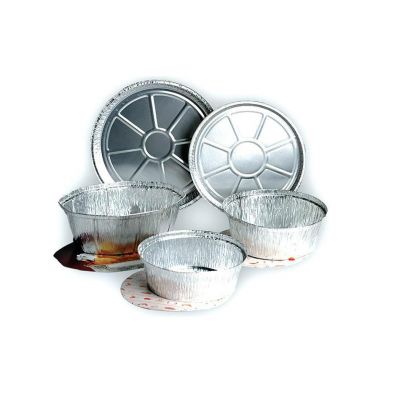 Aluminum container and bowls 